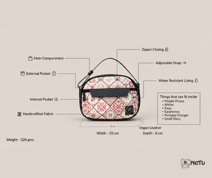 Rosé Mosaic Sling Bag